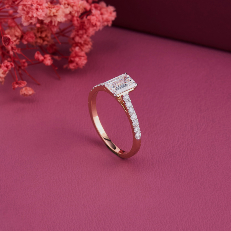 Brilliance Step-Cut Engagement Ring